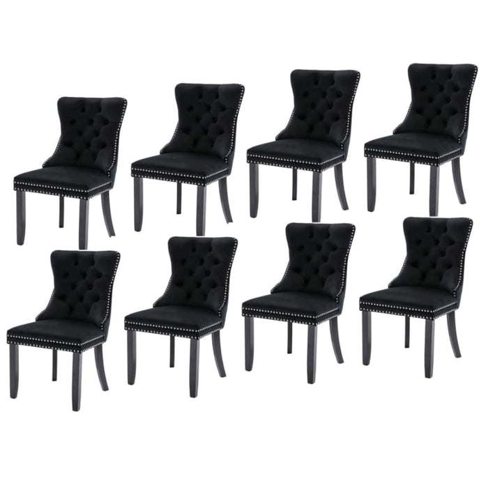 8x Velvet Dining Chairs Upholstered Tufted Kithcen Chair