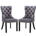 4x Velvet Dining Chairs Upholstered Tufted Kithcen Chair