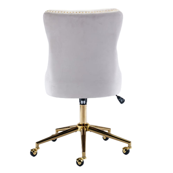 Velvet Home Office Chair - Beige