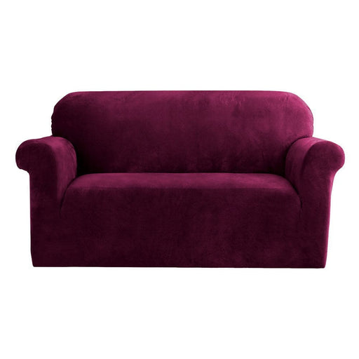 Velvet Sofa Cover Plush Couch Lounge Slipcover 2 Seater