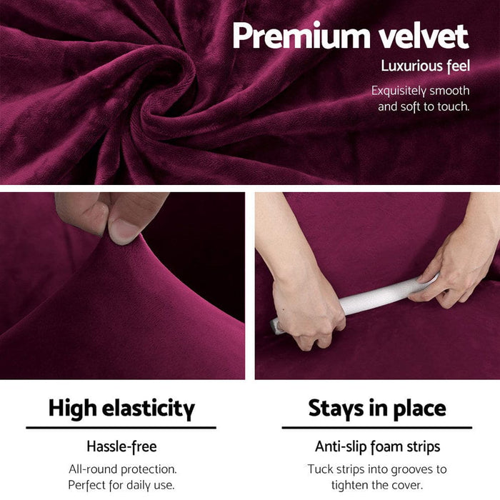 Goslash Picks Velvet Sofa Cover Plush Couch Lounge