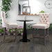 4x Velvet Bar Stools With Studs Trim Wooden Legs Tufted