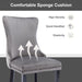 6x Velvet Upholstered Dining Chairs Tufted Wingback Side