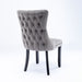 4x Velvet Upholstered Dining Chairs Tufted Wingback Side