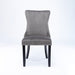 4x Velvet Upholstered Dining Chairs Tufted Wingback Side