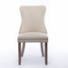 4x Velvet Upholstered Dining Chairs Tufted Wingback Side