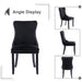 4x Velvet Upholstered Dining Chairs Tufted Wingback Side