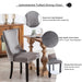 8x Velvet Upholstered Dining Chairs Tufted Wingback Side