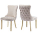 6x Velvet Upholstered Dining Chairs Tufted Wingback Side