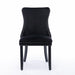 6x Velvet Upholstered Dining Chairs Tufted Wingback Side