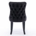 4x Velvet Upholstered Dining Chairs Tufted Wingback Side