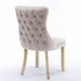 8x Velvet Upholstered Dining Chairs Tufted Wingback Side