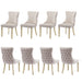 8x Velvet Upholstered Dining Chairs Tufted Wingback Side