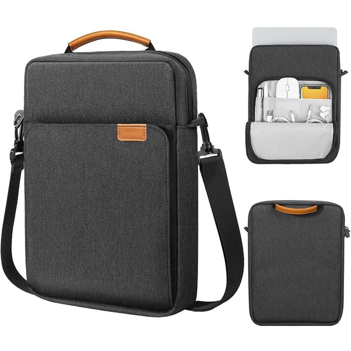 Vertical Laptop Bag Handheld Shoulder Crossbody Size 13 Inch