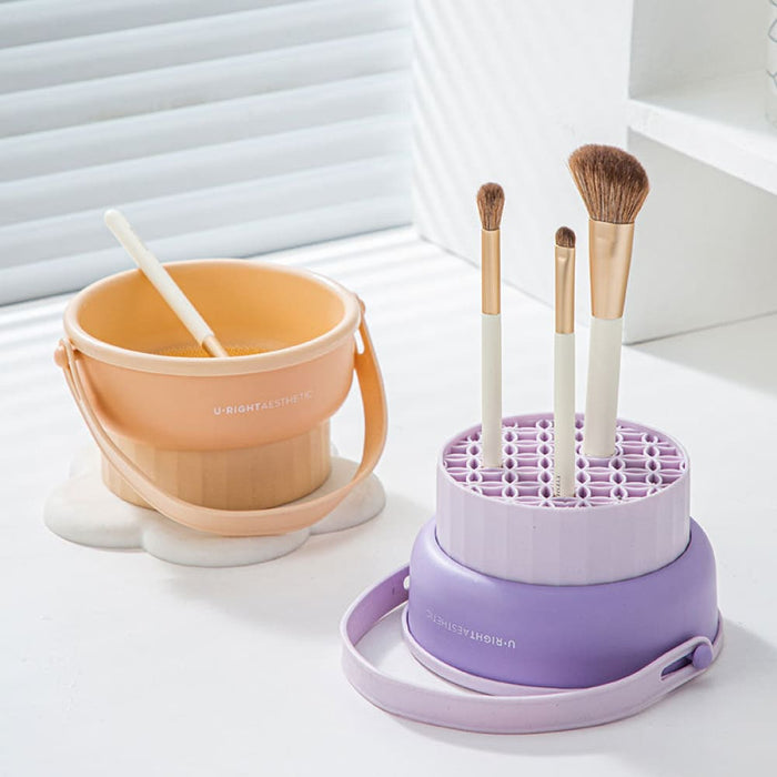 Vibe Geeks 2 In 1 Makeup Brush Silicone Cleaning And Drying