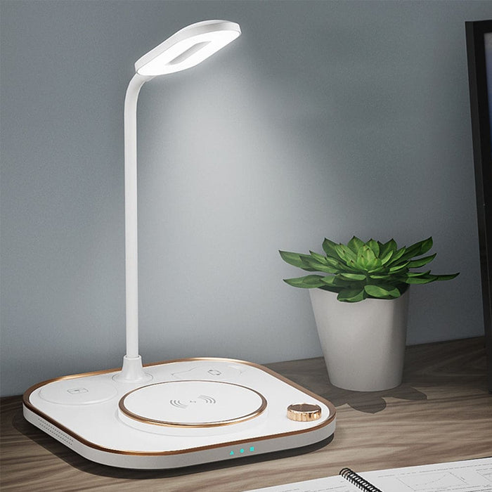 Vibe Geeks 4 In 1 Wireless Charger And Desk Lamp Light- Type