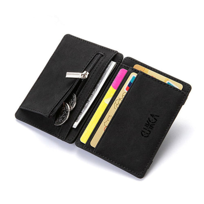 Vibe Geeks 4 Card Slots Ultra Thin Bi-fold Magic Wallet