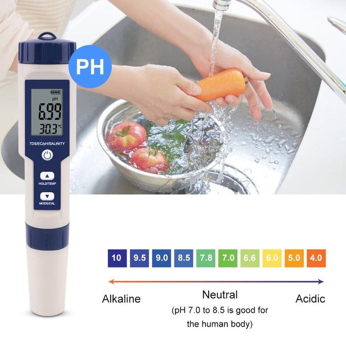 Vibe Geeks 5 In 1 High Accuracy Digital Pen Ph Tester