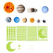 Vibe Geeks 525 Pcs Luminous Solar System Glow In The Dark