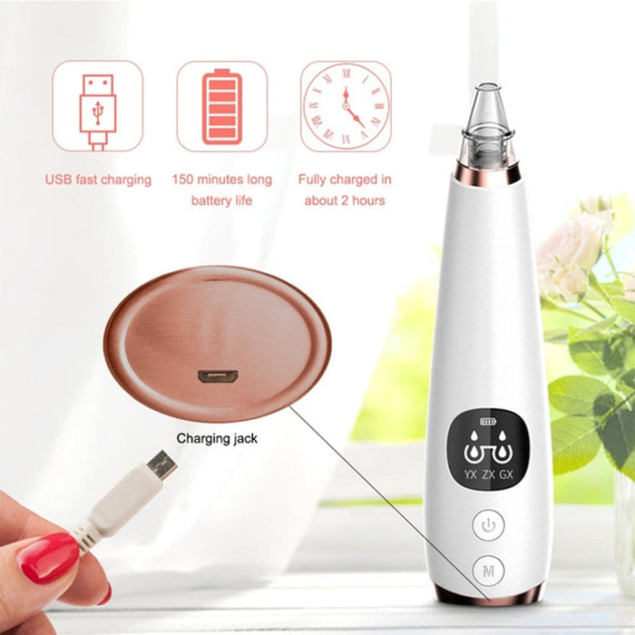 Vibe Geeks 6 Nozzle Electric Acne Pimple Blackhead Remover