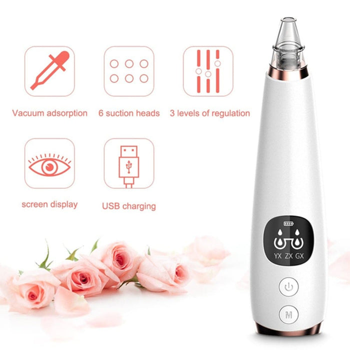 Vibe Geeks 6 Nozzle Electric Acne Pimple Blackhead Remover