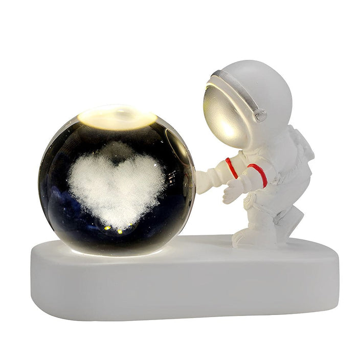 Vibe Geeks Astronaut 3d Crystal Ball Night Light For Home