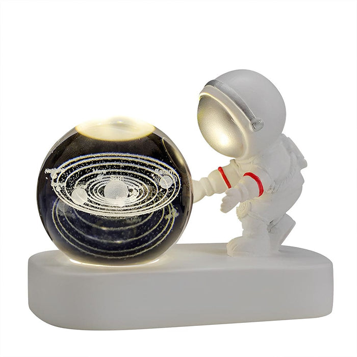 Vibe Geeks Astronaut 3d Crystal Ball Night Light For Home