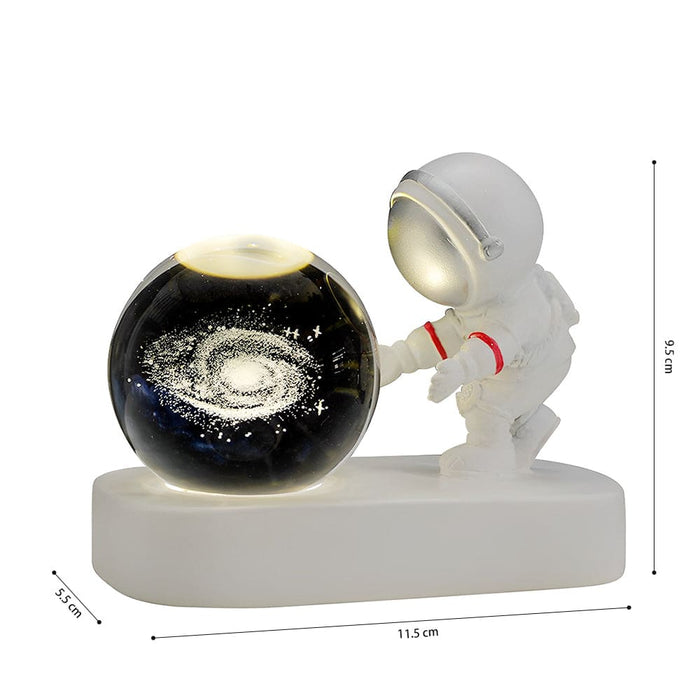 Vibe Geeks Astronaut 3d Crystal Ball Night Light For Home