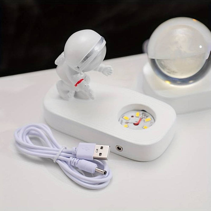 Vibe Geeks Astronaut 3d Crystal Ball Night Light For Home