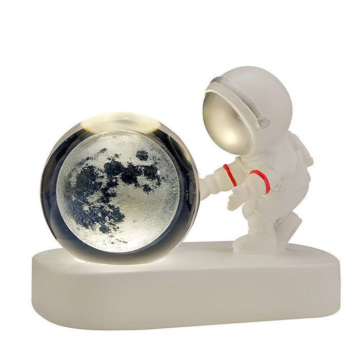 Vibe Geeks Astronaut 3d Crystal Ball Night Light For Home