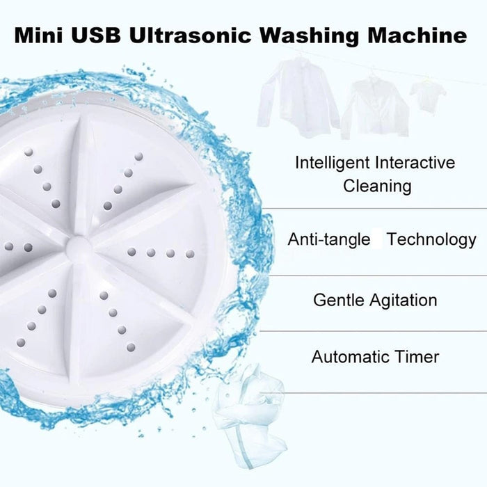 Vibe Geeks Automatic Cycle Personal Mini Turbo Washing