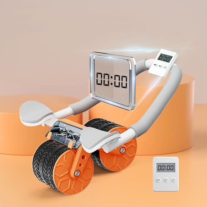 Vibe Geeks Automatic Rebound Ab Wheel Roller With Timer