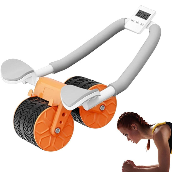 Vibe Geeks Automatic Rebound Ab Wheel Roller With Timer