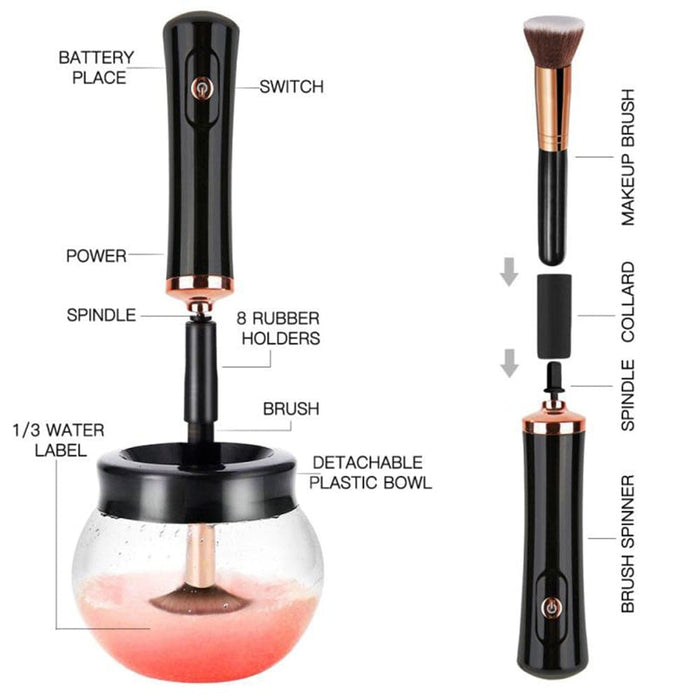 Vibe Geeks Battery Operated Electric Makeup Brush Cleaner