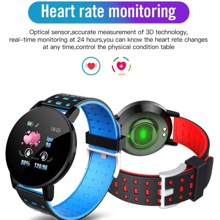 Vibe Geeks Bluetooth Smartwatch Blood Pressure Monitor