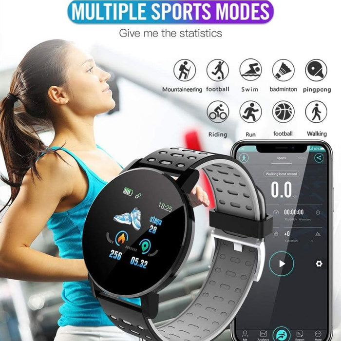 Vibe Geeks Bluetooth Smartwatch Blood Pressure Monitor