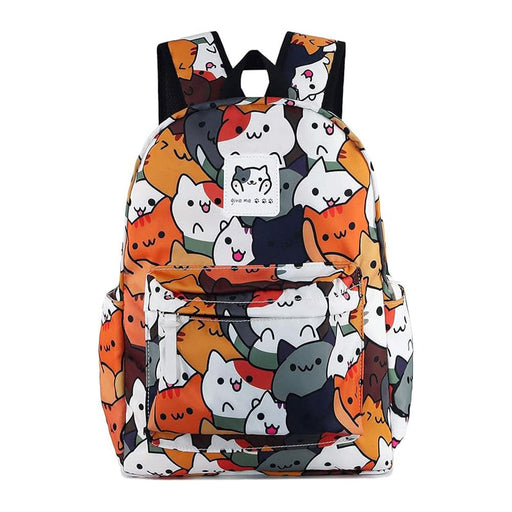 Vibe Geeks Cartoon Print Backpack For Girls And Boys