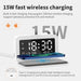 Vibe Geeks Led Digital Alarm Clock And Wireless Phone