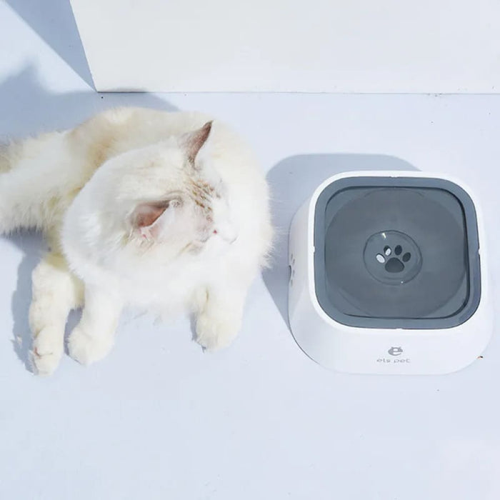 Vibe Geeks Floating Bowl Pet Slow Drinking Fountain Water