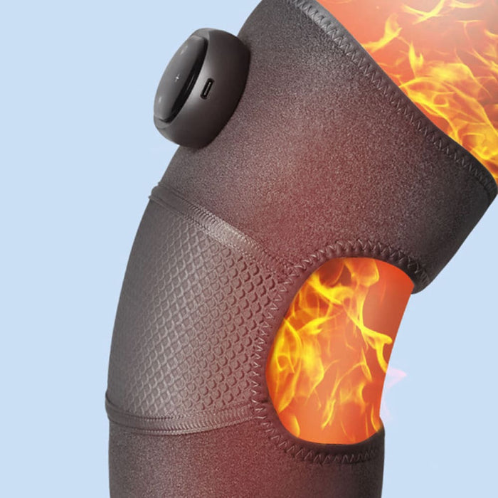 Vibe Geeks Heated Knee Brace Wrap With Massager For Pain