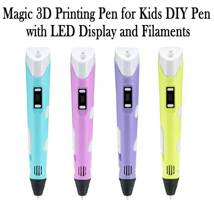 Vibe Geeks Magic 3d Printing Pen For Kids Diy With Led