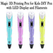 Vibe Geeks Magic 3d Printing Pen For Kids Diy With Led