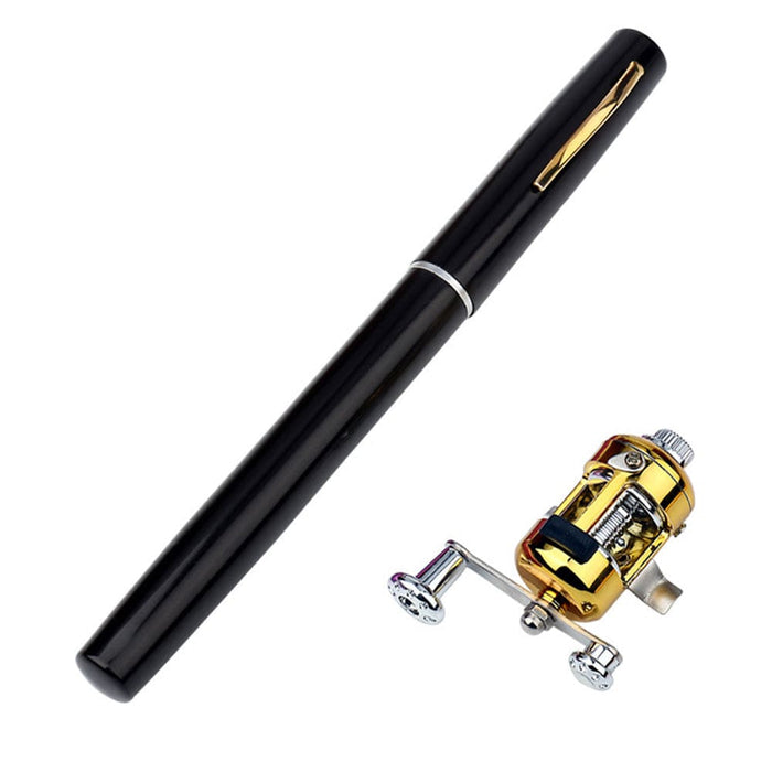 Vibe Geeks Mini Portable Pocket Pen Telescopic Fishing Rod