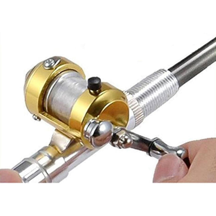 Vibe Geeks Mini Portable Pocket Pen Telescopic Fishing Rod