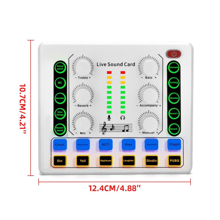 Vibe Geeks Noise Reduction Sound Card Digital Audio Mixer