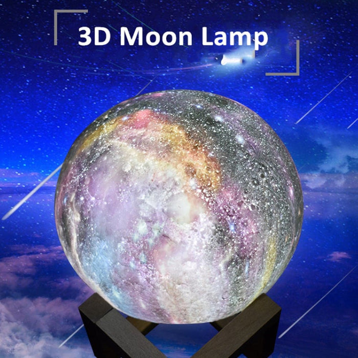 Vibe Geeks 3d Printed Moon Galaxy Star Night Lamp And Room