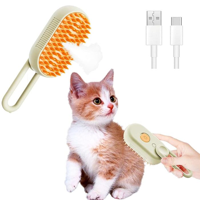 Vibe Geeks Self-cleaning Hair Removal Cat Steamy Brush