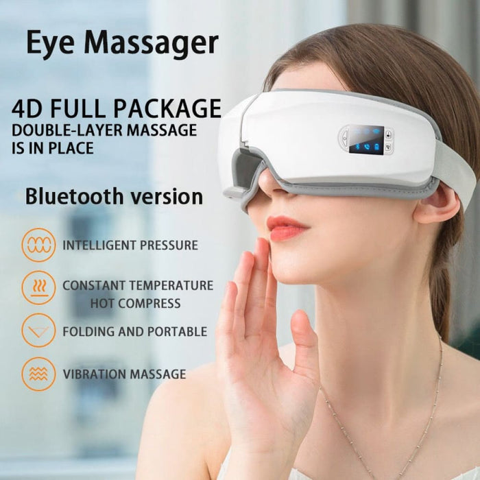 Vibe Geeks 4d Smart Airbag Vibration Eye Massager Care- Usb