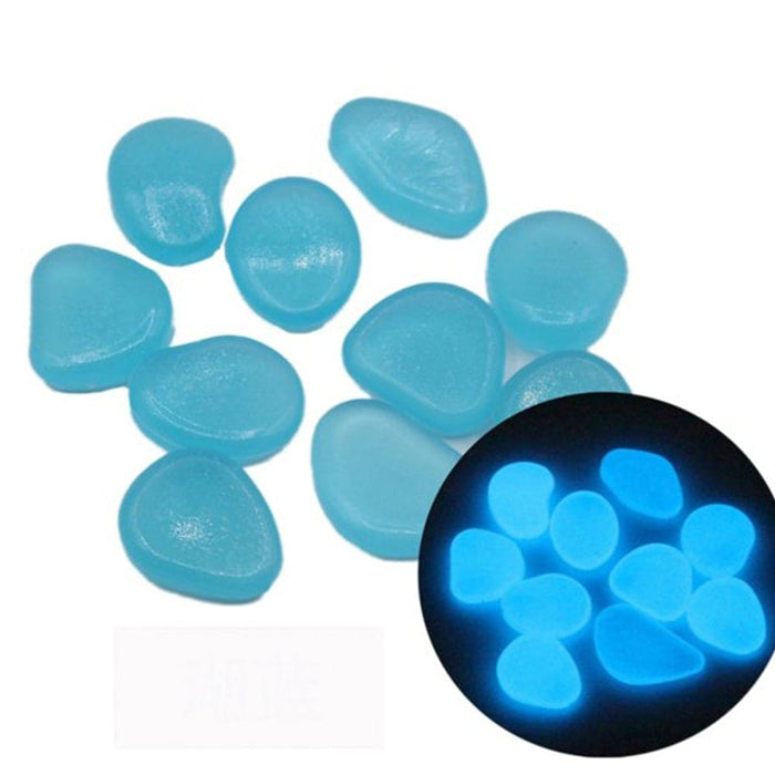 Vibe Geeks Solar Powered Glow In The Dark Garden Pebbles