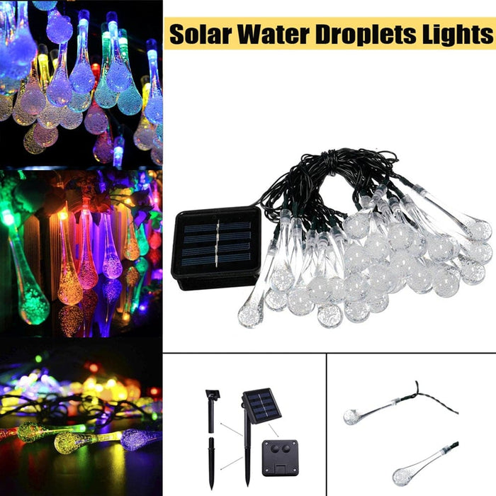 Vibe Geeks Solar Powered Outdoor Fairy Led Droplights